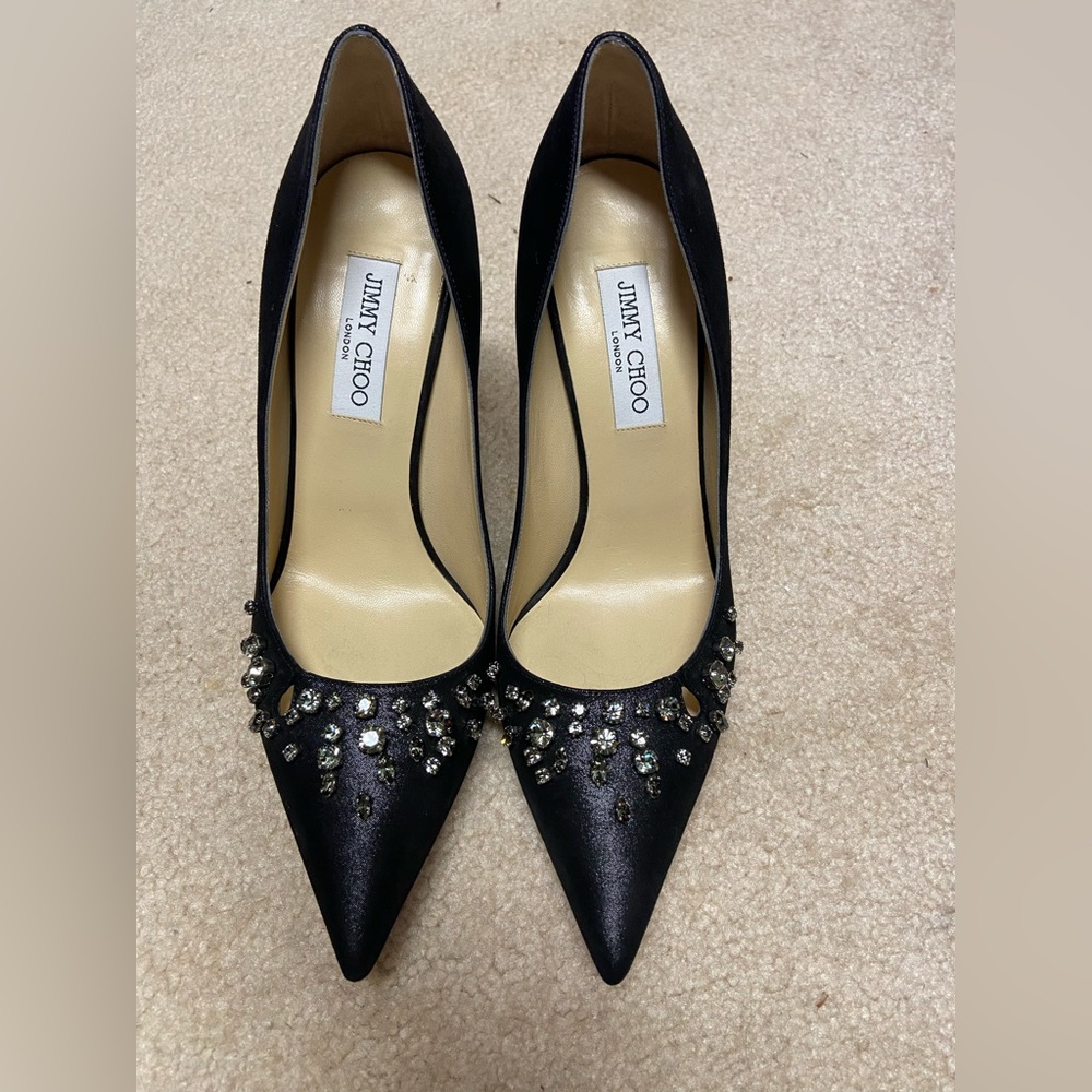 Jimmy Choo heels embellished size 40 black